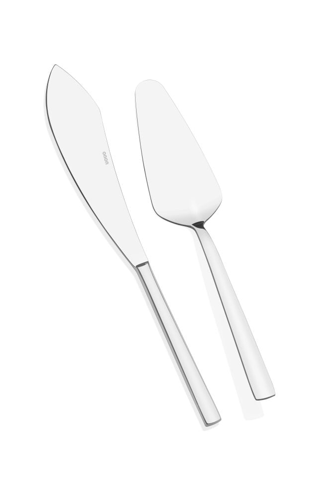 Kek-Peynir Bıçağı,Sunum Spatula Servis Seti 2'li 18/10