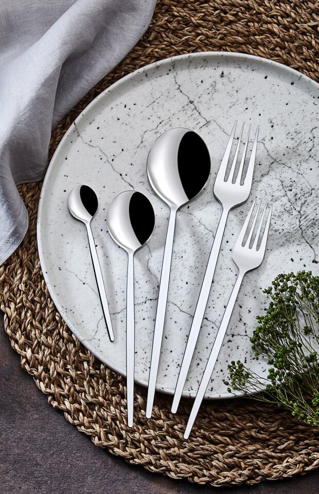 Mokka 60 Parça Çatal Kaşık Seti Paslanmaz Çelik