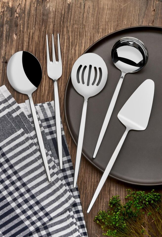 56 Parça Paslanmaz Çelik,Aris 18/10-6 Kişilik Çatal Kaşık Bıçak,Steak Çatal-Bıçak,Servis Seti