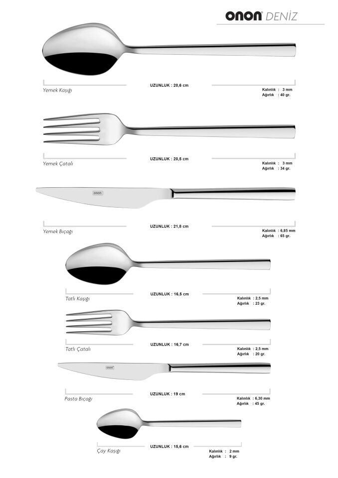 92 Parça Paslanmaz Çelik,Deniz model-12 Kişilik Çatal Kaşık Bıçak,Steak Çatal-Bıçak,Servis Seti