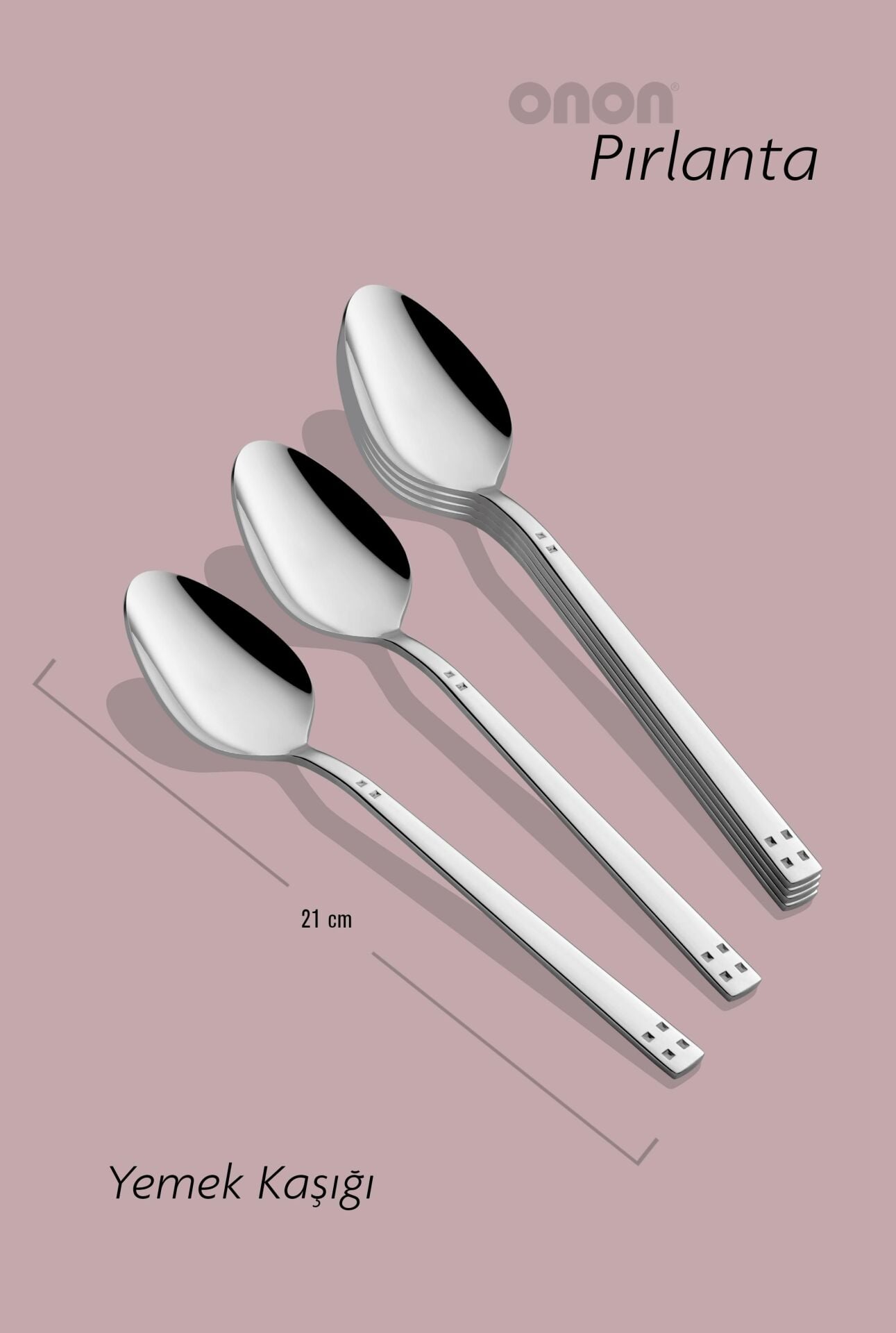 Pırlanta Yemek Kaşık 6'lı 18/10