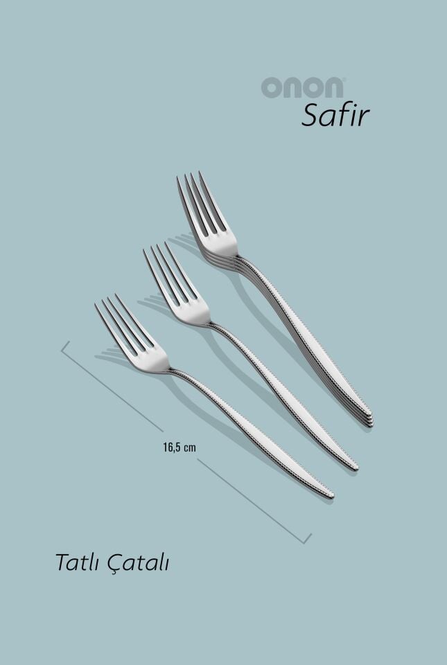 Safir Tatlı Çatal 6'lı 18/10
