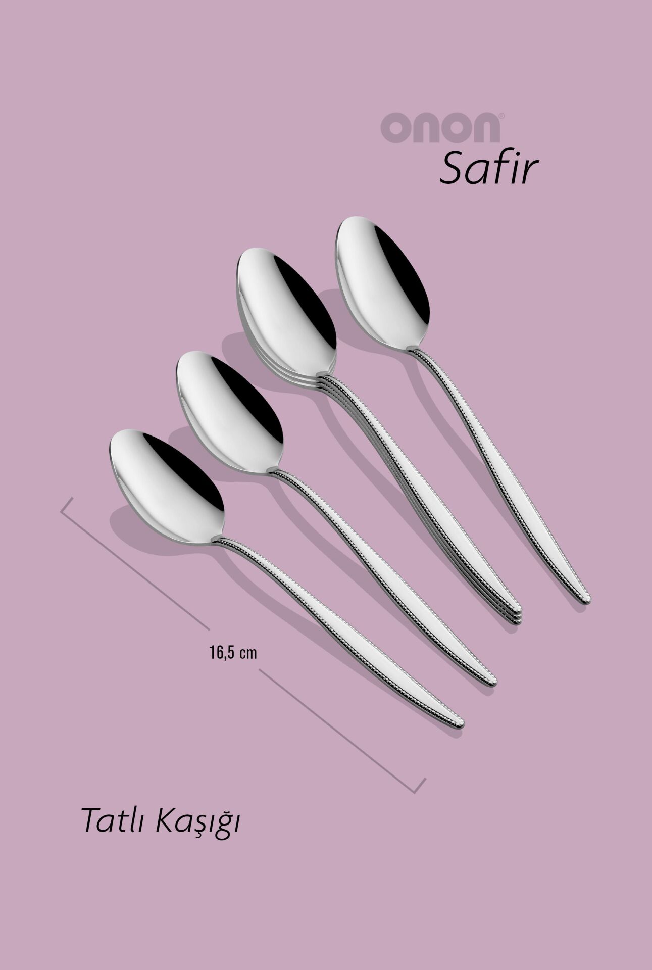 Safir Tatlı Kaşık 6'lı 18/10