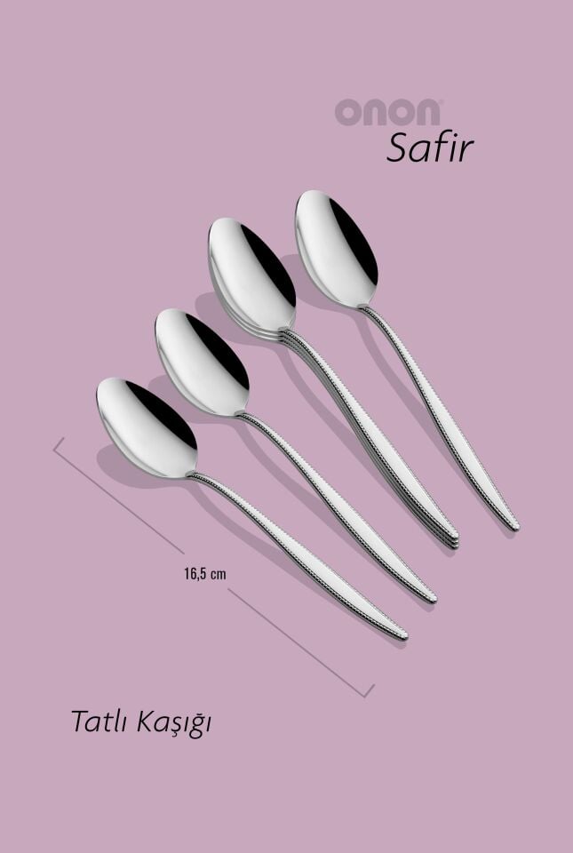 Safir Tatlı Kaşık 6'lı 18/10