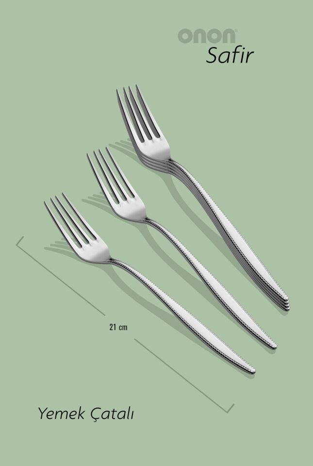 Safir Yemek Çatal 6'lı 18/10