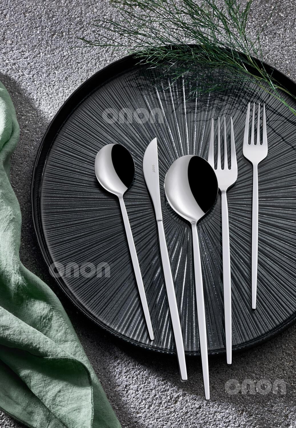 Mokka Modern Görünümlü 30 Parça Çatal Kaşık Bıçak Seti Paslanmaz Çelik