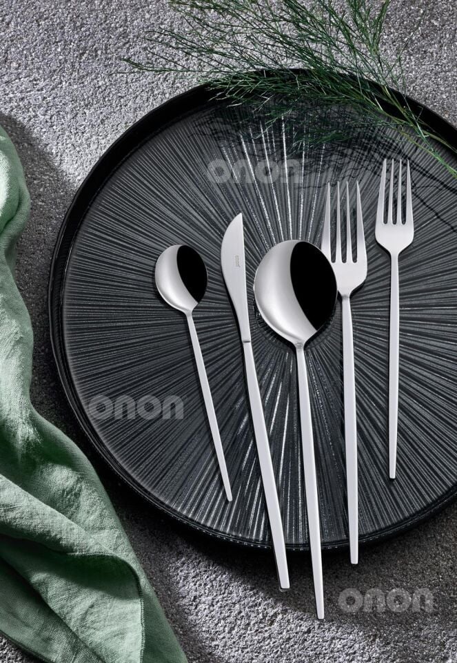 Mokka 60 Parça Çatal Kaşık Bıçak Takımı-Nescafe Kaşıklı