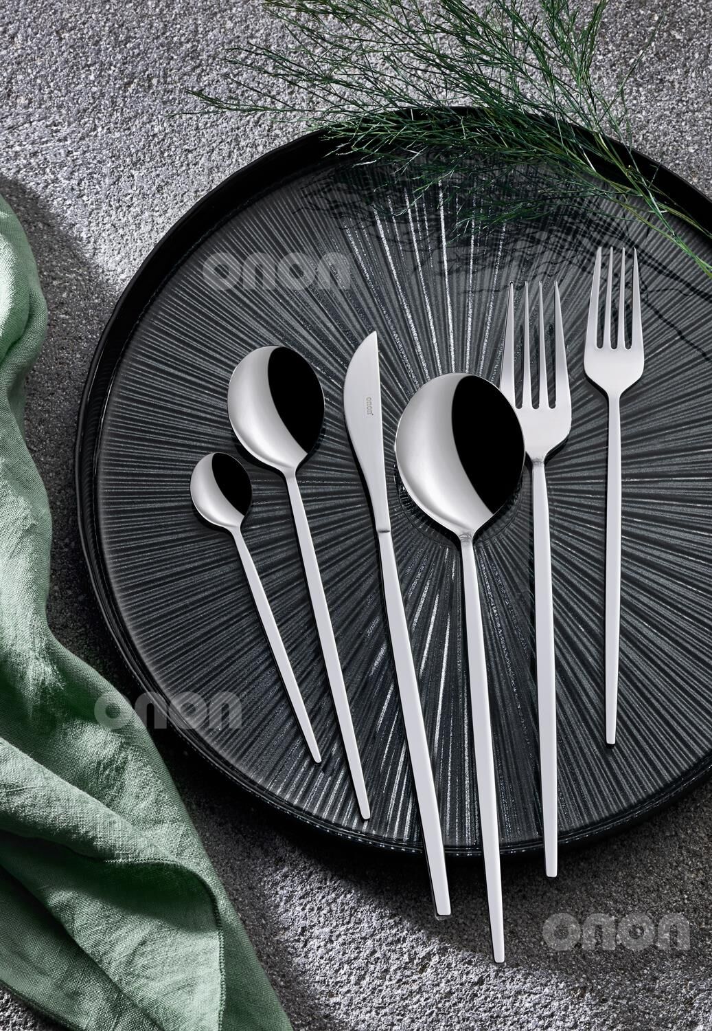 Mokka Modern Görünümlü 36 Parça Çatal Kaşık Bıçak Seti Paslanmaz Çelik