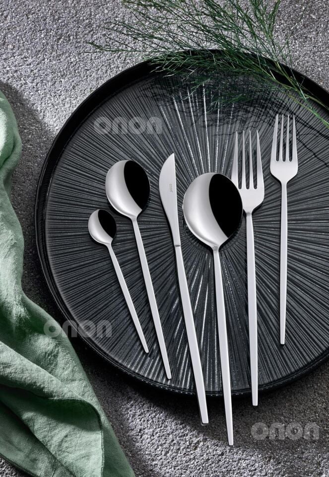 Mokka Modern Görünümlü 36 Parça Çatal Kaşık Bıçak Seti Paslanmaz Çelik