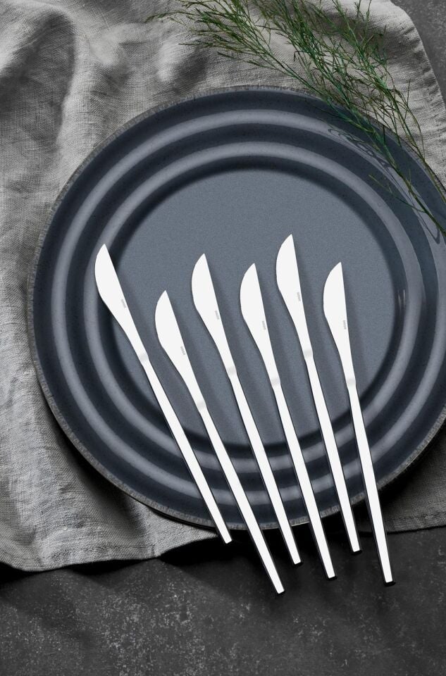 Mokka Modern Görünümlü Pasta Bıçak 6 ' lı Paslanmaz Çelik