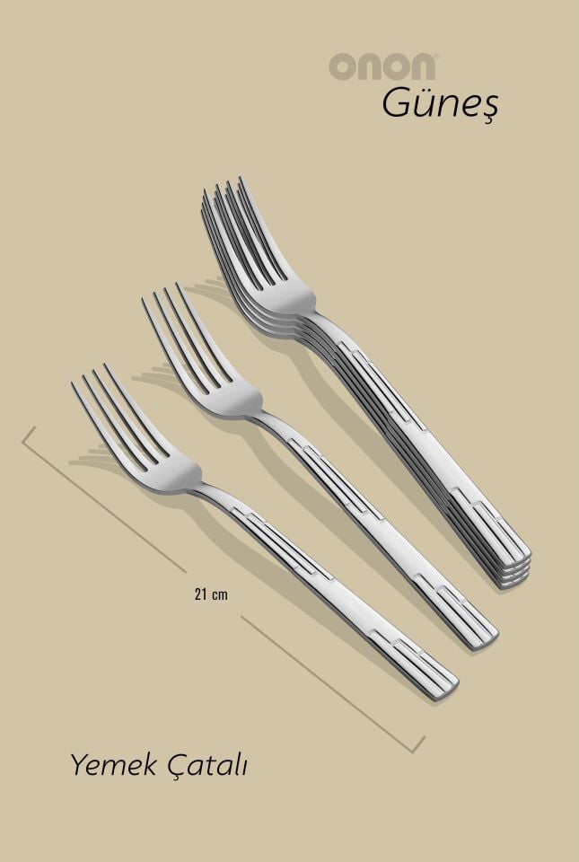 Güneş Yemek Çatal 6'lı 18/10