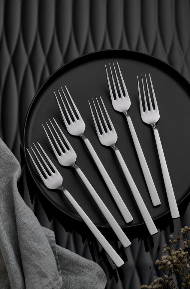 Günlük Kullanım İçin Deniz Yemek Çatal 6'lı Paslanmaz Çelik